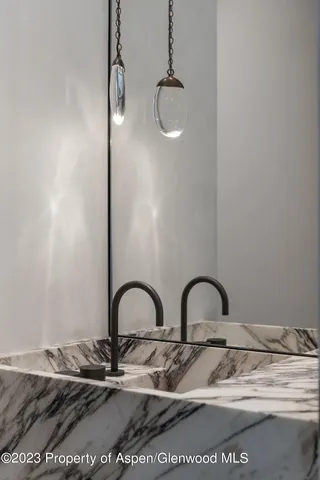 a close view of sink and tap