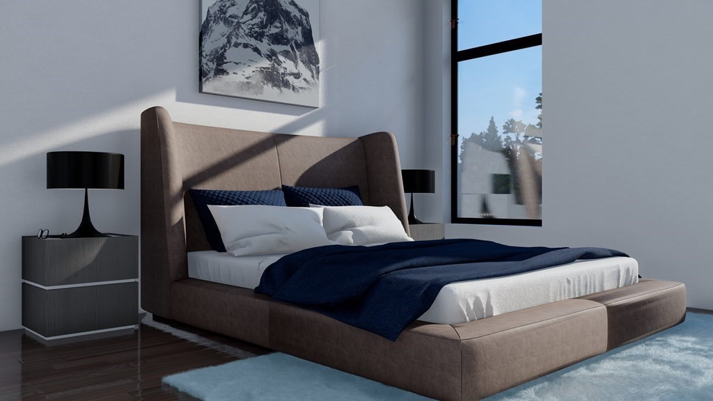 531 Main Street, Unit 2002 Reading, MA 01867 - Photo 5 of 7 a bedroom with a bed and wooden floor