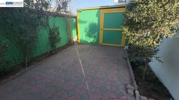 a view of a backyard
