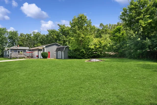 a view of a children room with furniture