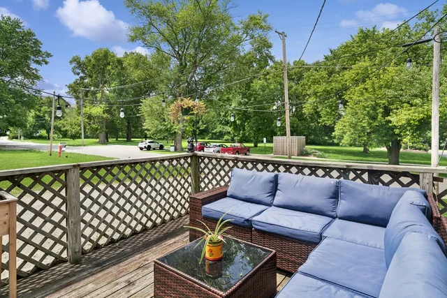a view of a chairs in the roof deck