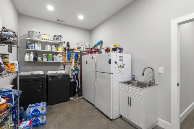 a room with storage and utility