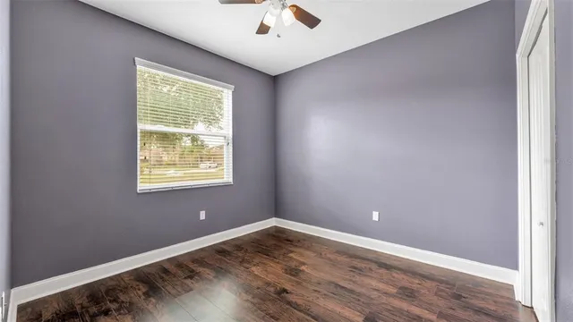 an empty room with a window