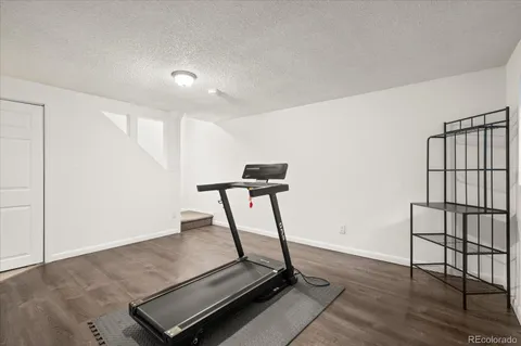 a room with gym equipment