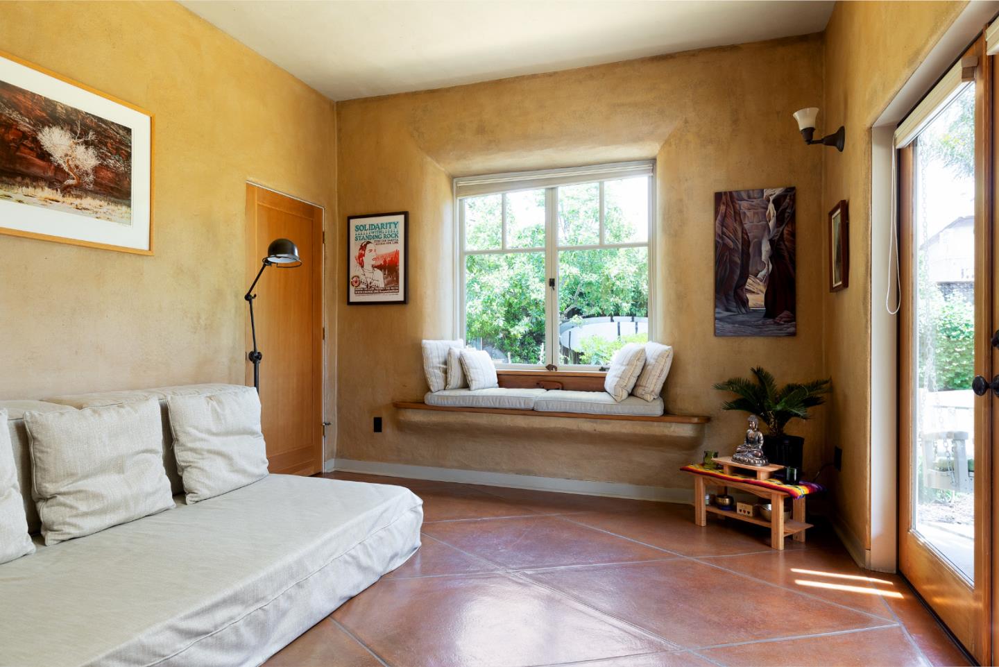 508 Oak Drive Capitola, CA 95010 - Photo 13 of 31 a bedroom with a bed and a couch