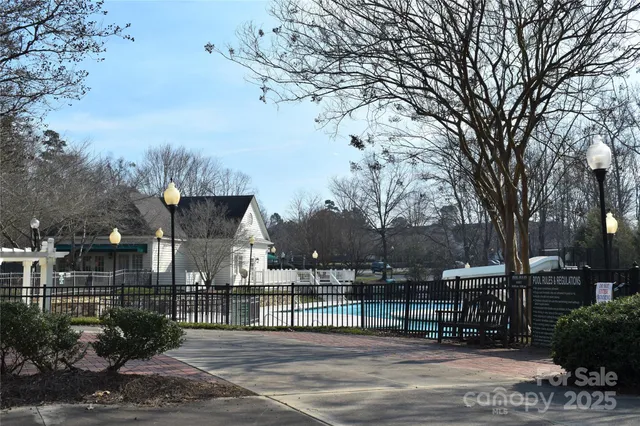 a view of street with houses