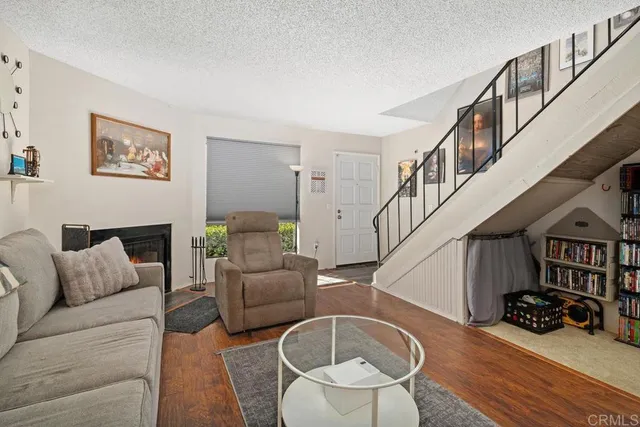 a living room with furniture and a couch