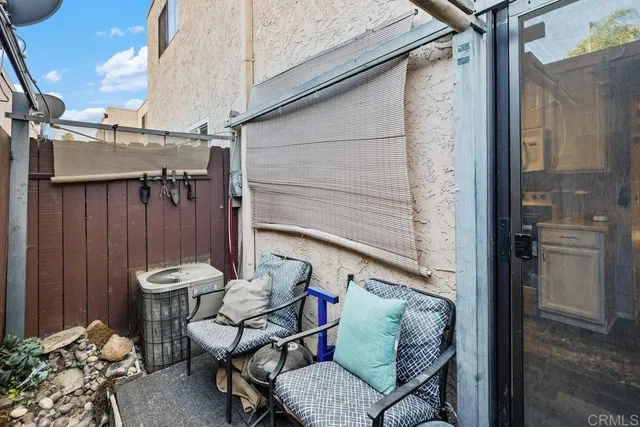 an outdoor space with patio