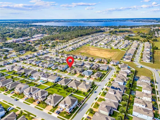 an aerial view of a city