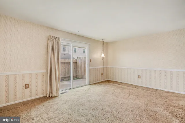 an empty room with entrance