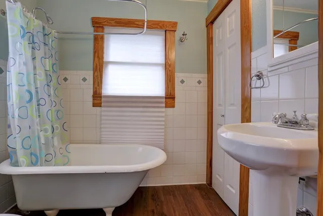 a bathroom with a sink and a bathtub