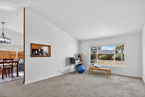 a view of game room with window