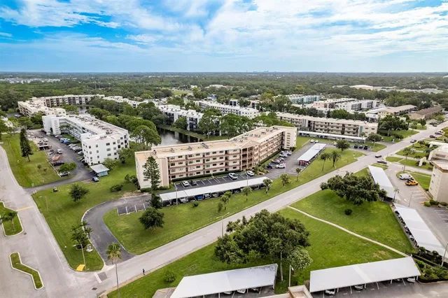an aerial view of a city