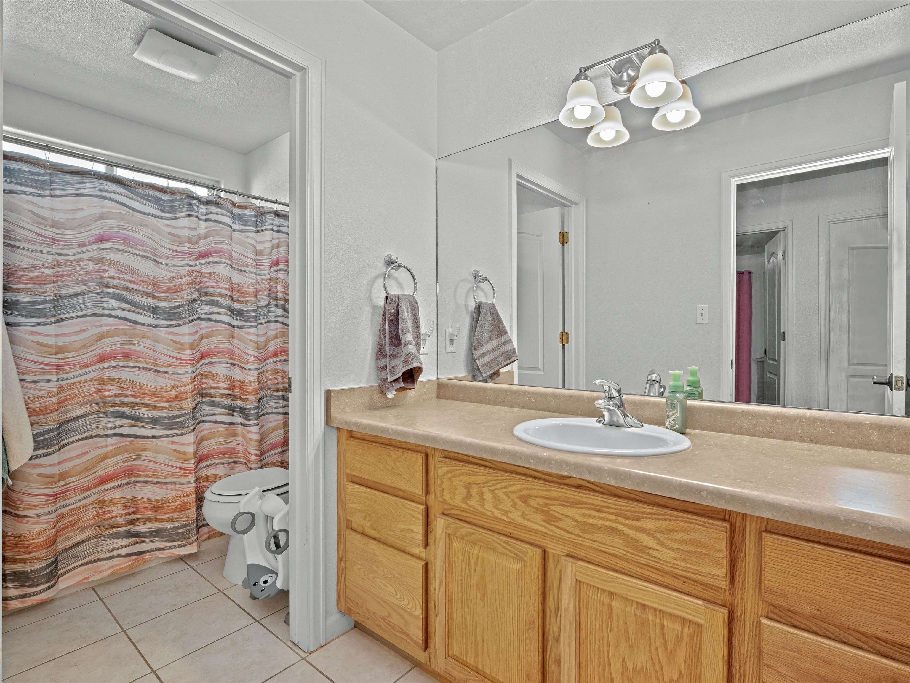 680 Stone Mountain Drive Fruita, CO 81521 - Photo 17 of 32 a bathroom with a double vanity sink mirror and toilet