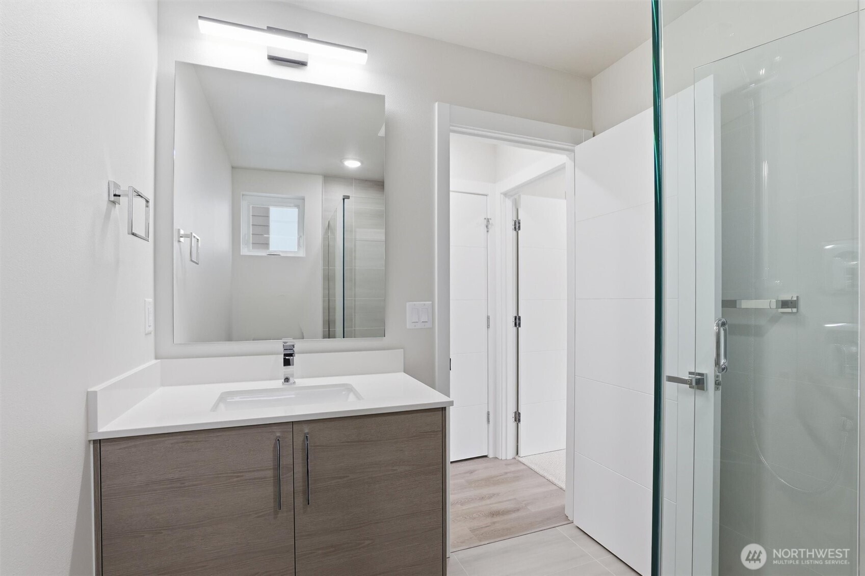 1816 24th Avenue South Seattle, WA 98144 - Photo 14 of 20 a bathroom with a sink mirror and shower