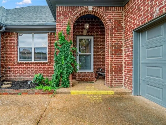 a view of front door of house