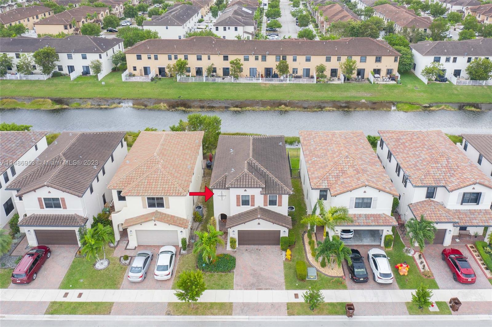 3308 West 95th Terrace Hialeah, FL 33018 - Photo 36 of 43 an aerial view of residential houses with outdoor space and lake view