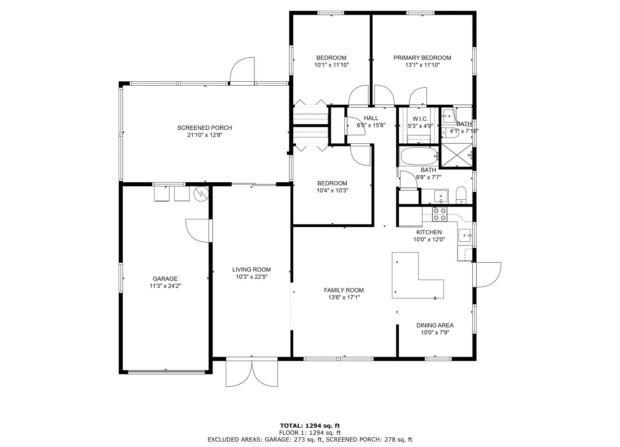 4328 Gulfstream Road Lake Worth, FL 33461 - Photo 22 of 22 2D Floor Plan for 4328 Gulfstream Road