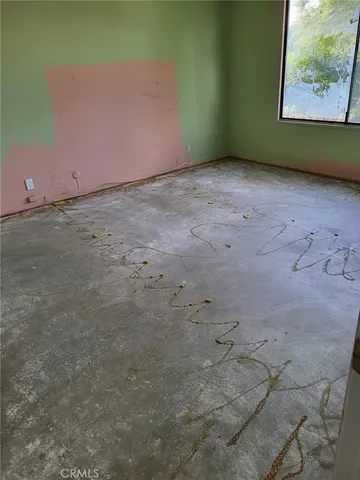 an empty room with a window