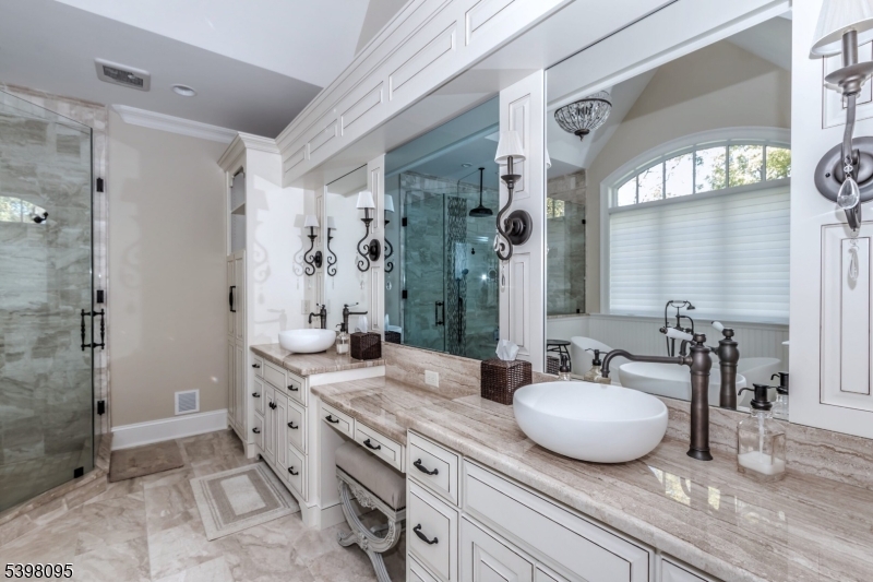 1 Juniper Pointe Trail Dunellen, NJ 08812 - Photo 21 of 44 a spacious bathroom with a granite countertop sink and a mirror