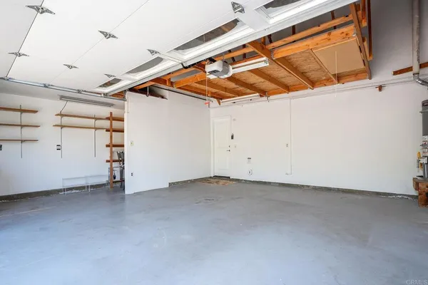 a view of a garage
