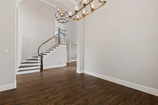 a view of entryway with wooden floor