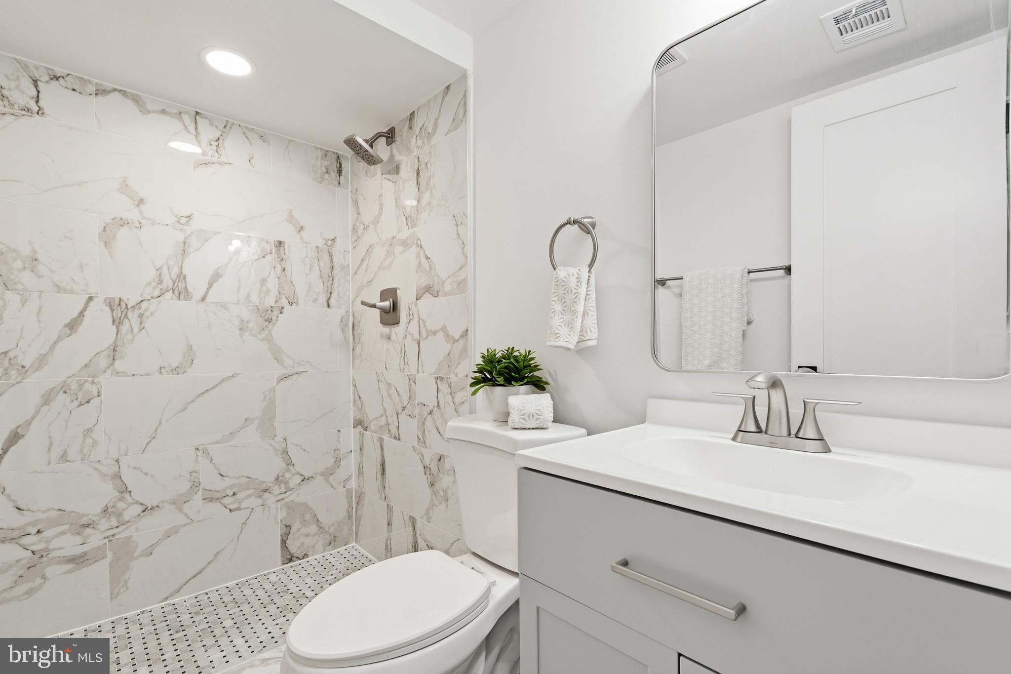 1357 Downing Street Northeast Washington, DC 20018 - Photo 44 of 57 a bathroom with a sink toilet and shower