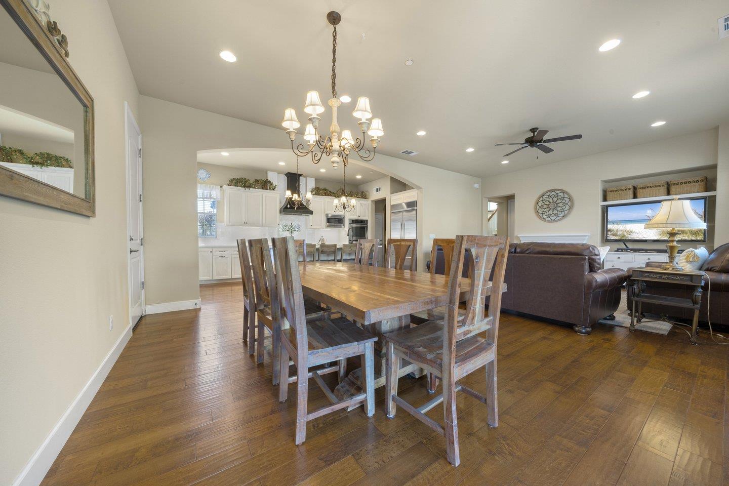 3943 Vía Cristobal Campbell, CA 95008 - Photo 22 of 59 a view of a dining room with furniture and chandelier