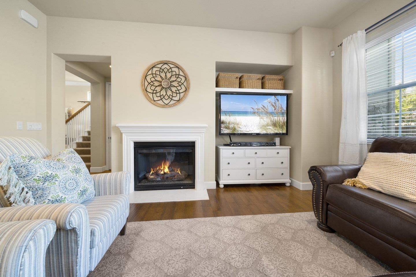 3943 Vía Cristobal Campbell, CA 95008 - Photo 25 of 59 a living room with furniture and a fireplace