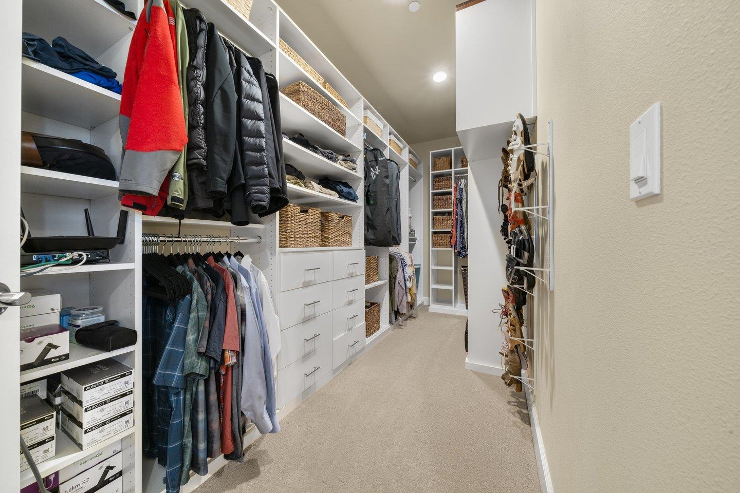 3943 Vía Cristobal Campbell, CA 95008 - Photo 48 of 59 a view of walk in closet with clothes and shoes