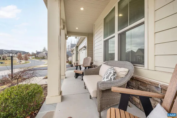 a outdoor living space with furniture