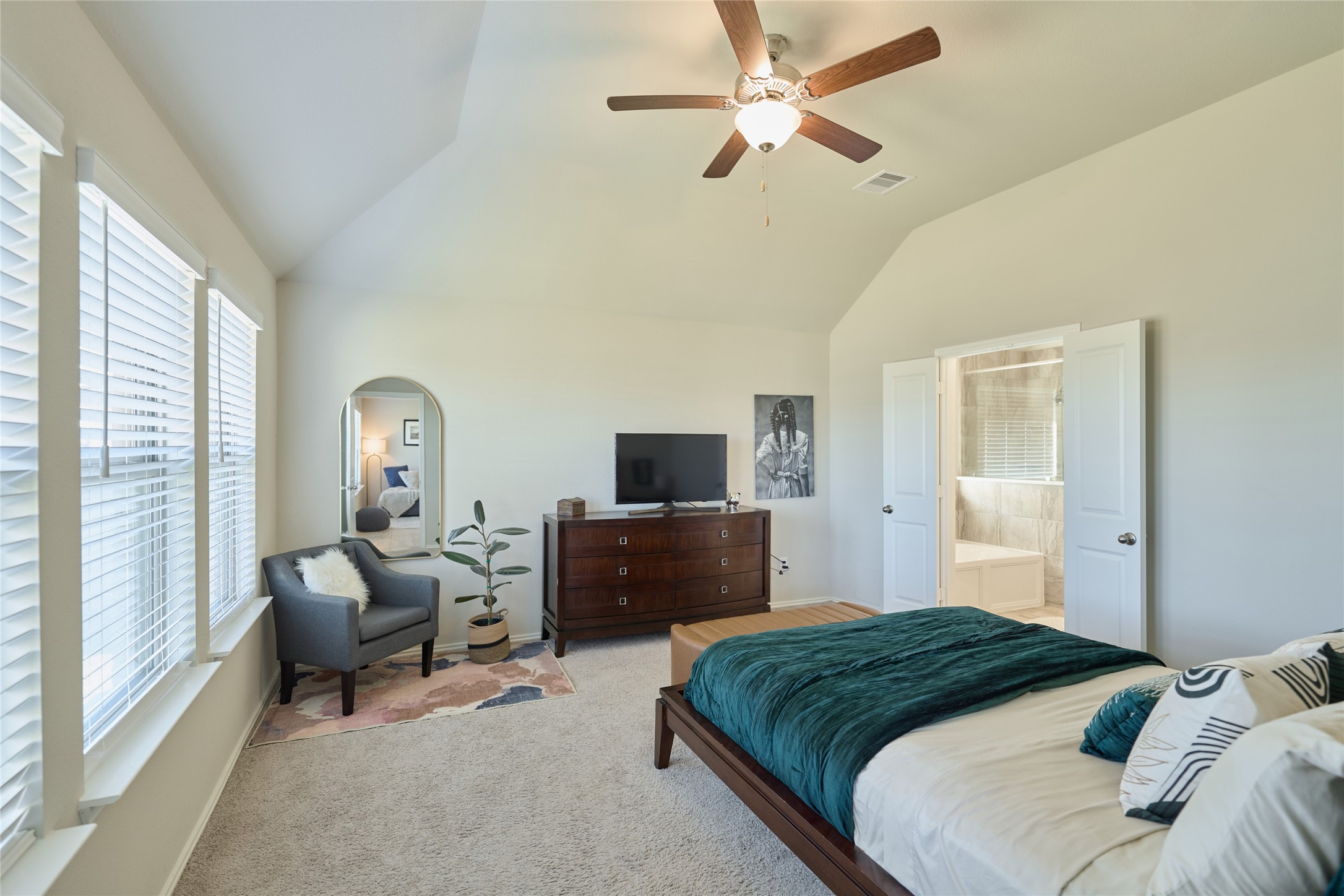 4523 Stone Ridge Lane Manvel, TX 77578 - Photo 24 of 44 Tucked away from the other bedrooms is the Primary suite