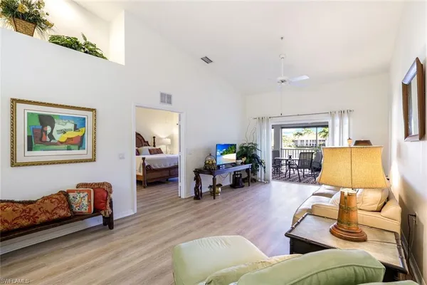 a living room with furniture and a couch