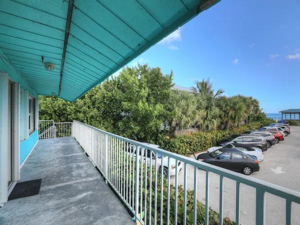 a view of a balcony with outdoor space