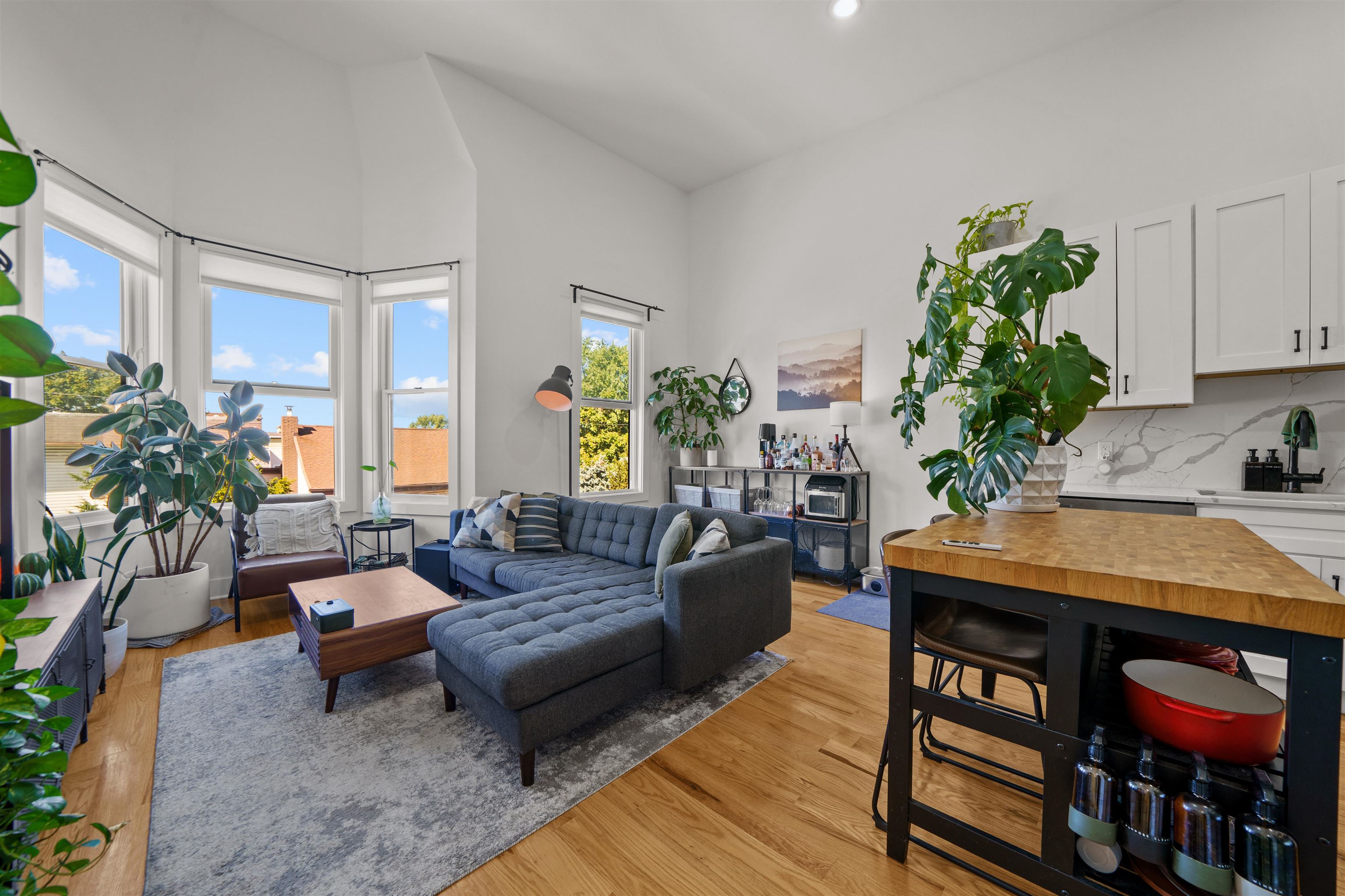 34 Van Reypen Street, Unit 2 Jersey City, NJ 07306 - Photo 4 of 25 a living room with furniture and a potted plant