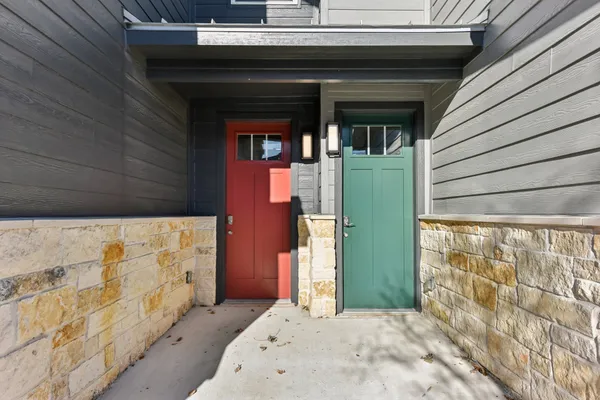 a view of front door