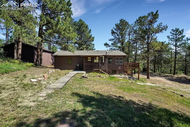 a house with swimming pool in front of it