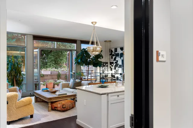 a view of balcony with city view