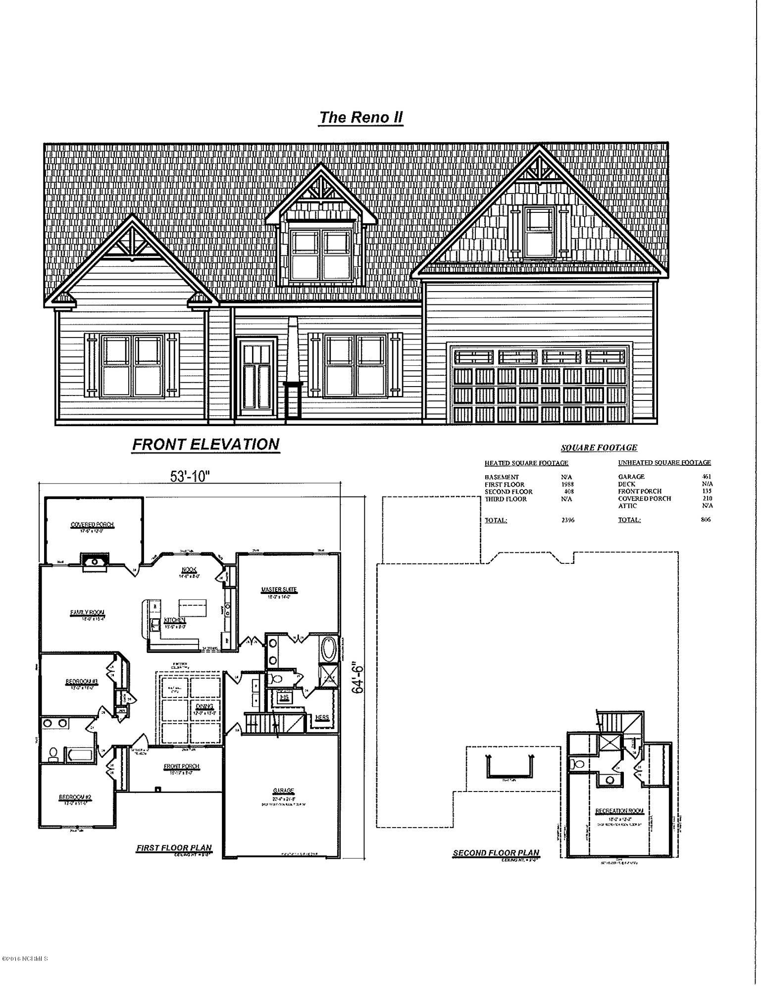 64 Ransom Drive Hampstead, NC 28443 - Photo 3 of 3 Reno II Floorplan
