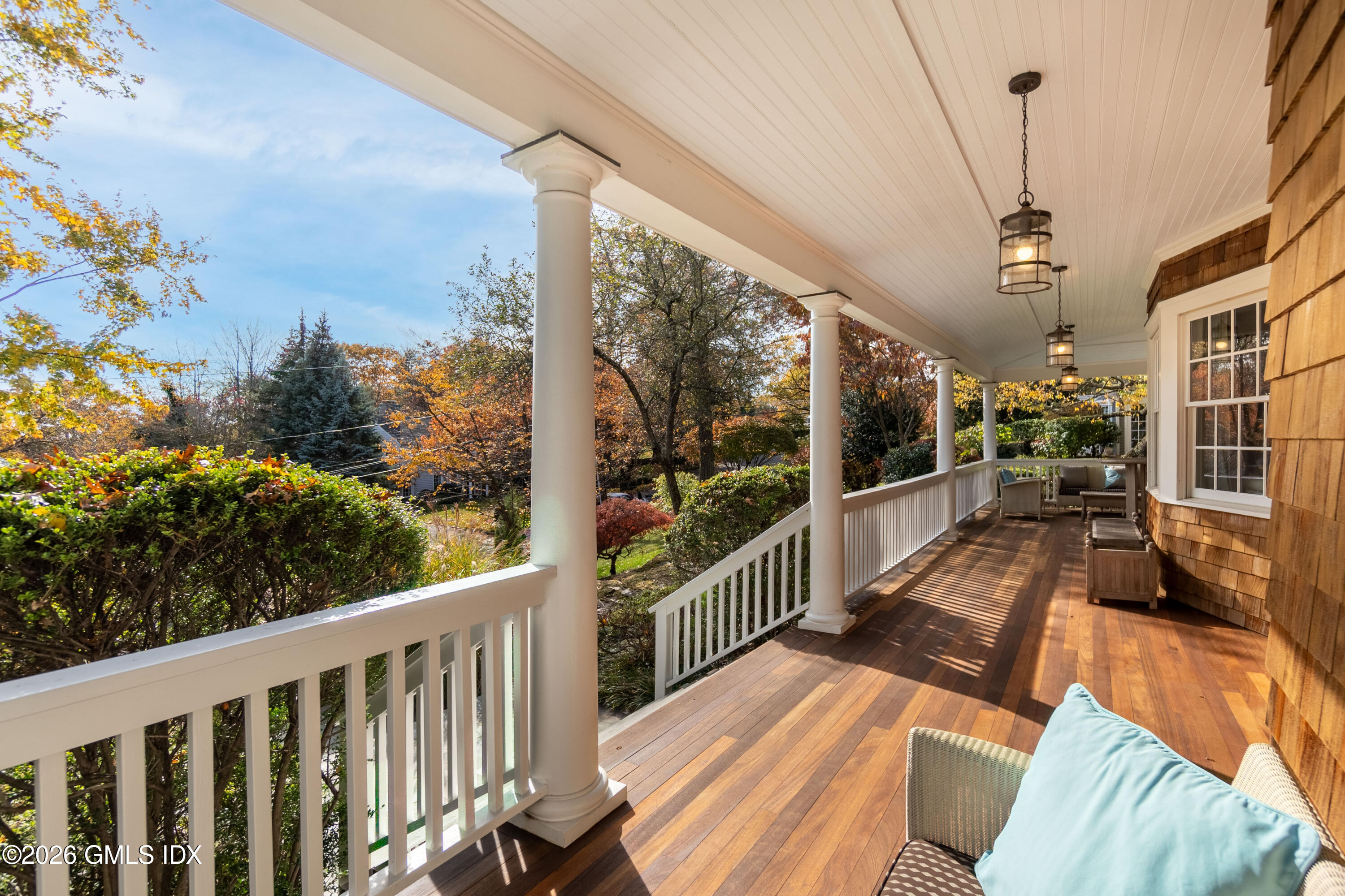 63 Wesskum Wood Road Riverside, CT 06878 - Photo 2 of 26 a view of a balcony with wooden floor