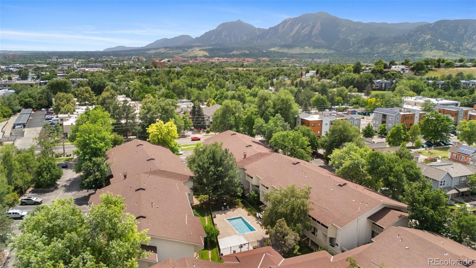 2707 Valmont Road, Unit 106 Boulder, CO 80304 - Photo 30 of 38 an aerial view of a house with yard