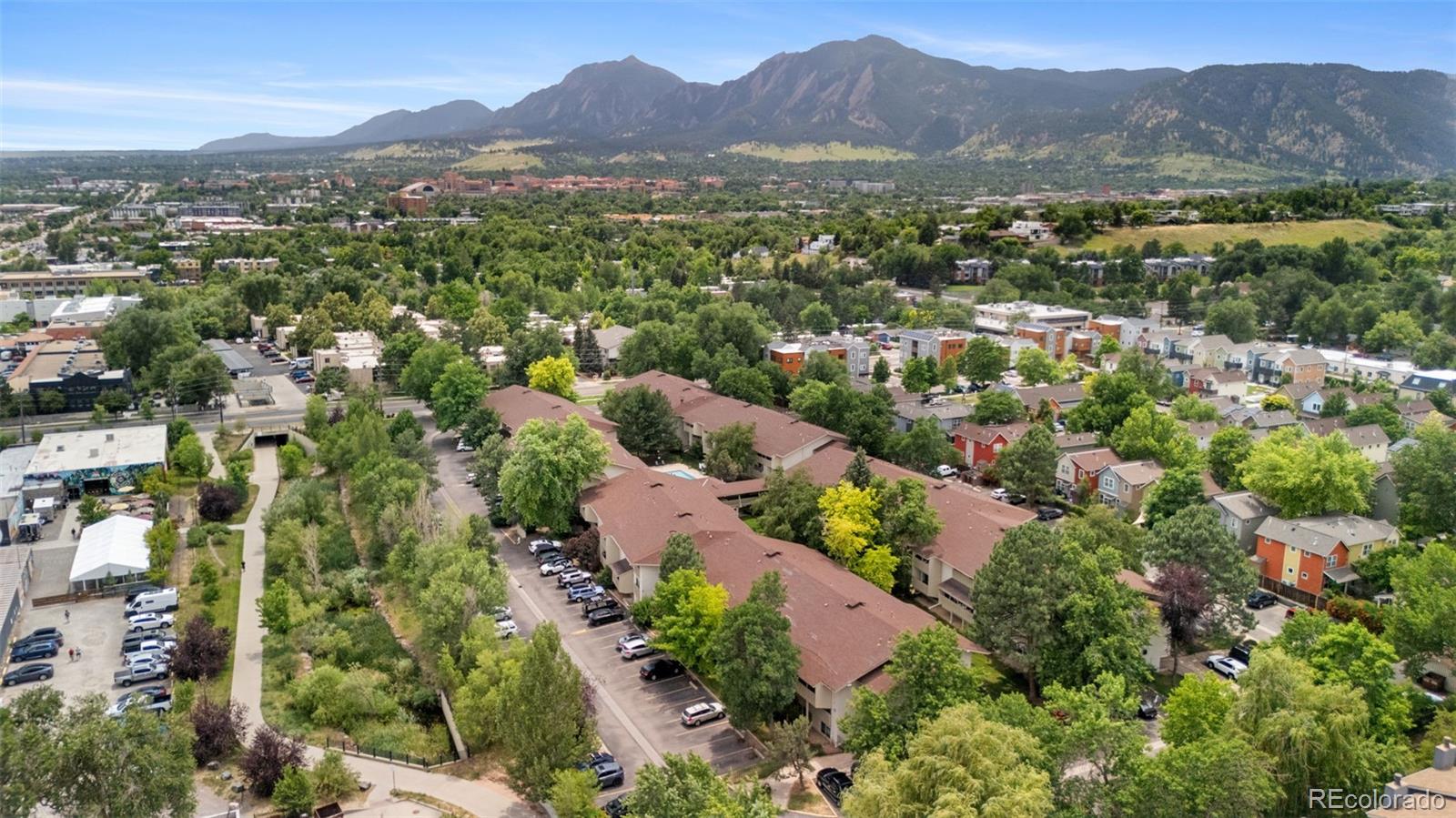 2707 Valmont Road, Unit 106 Boulder, CO 80304 - Photo 31 of 38 an aerial view of residential house with outdoor space