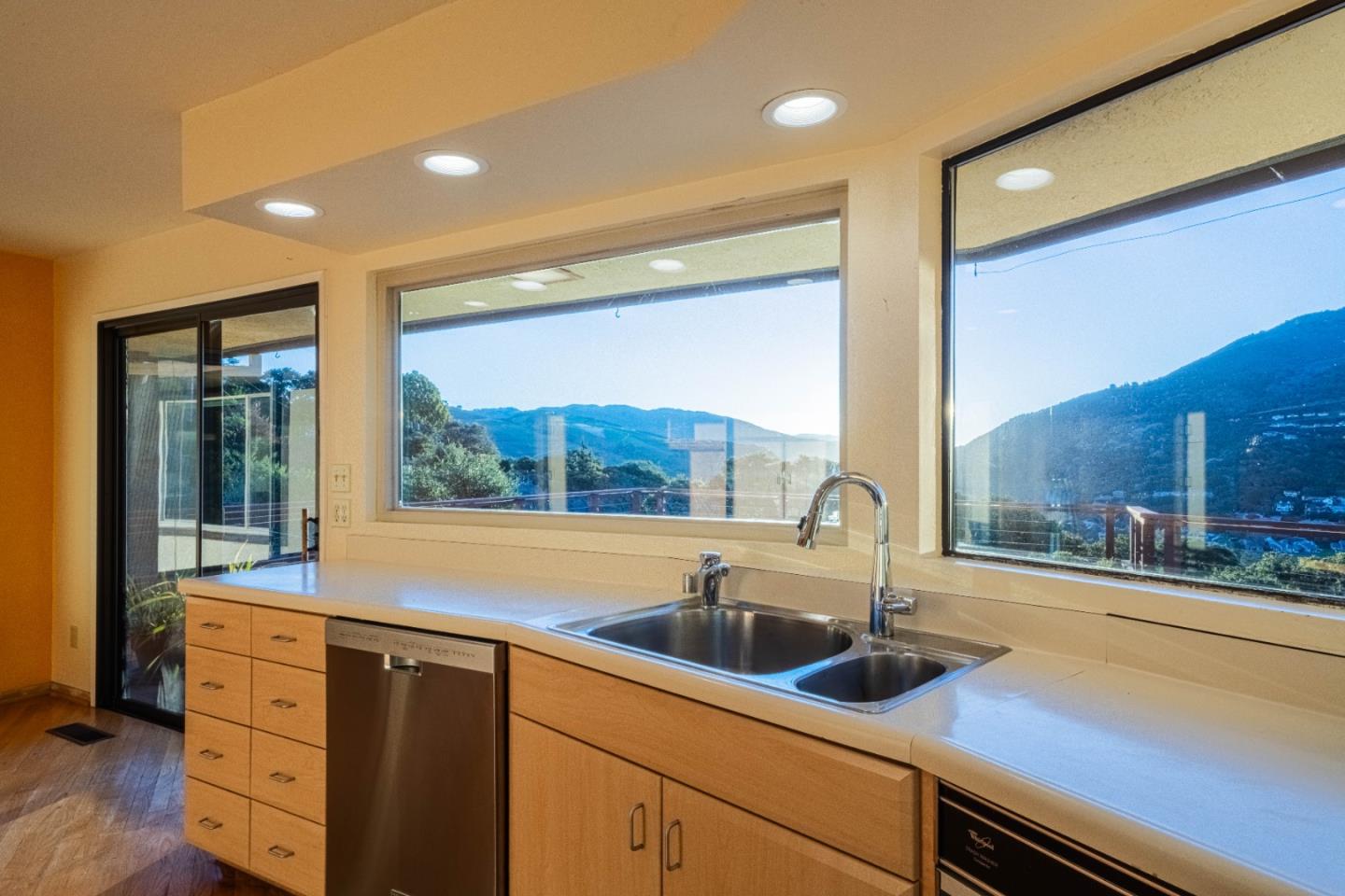 10000 Eddy Road Carmel, CA 93923 - Photo 21 of 37 a kitchen with a sink and a large window