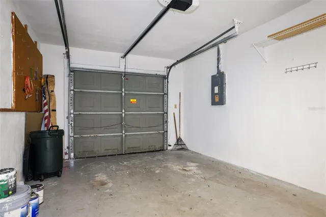 an aerial view of a house with plants