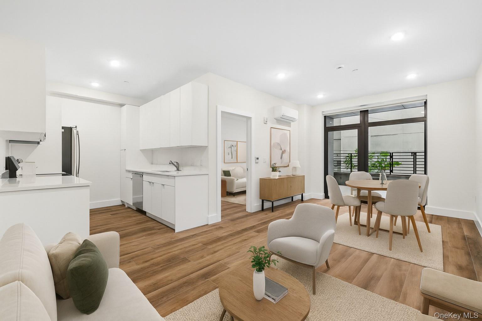 Living/Dining Area virtually staged