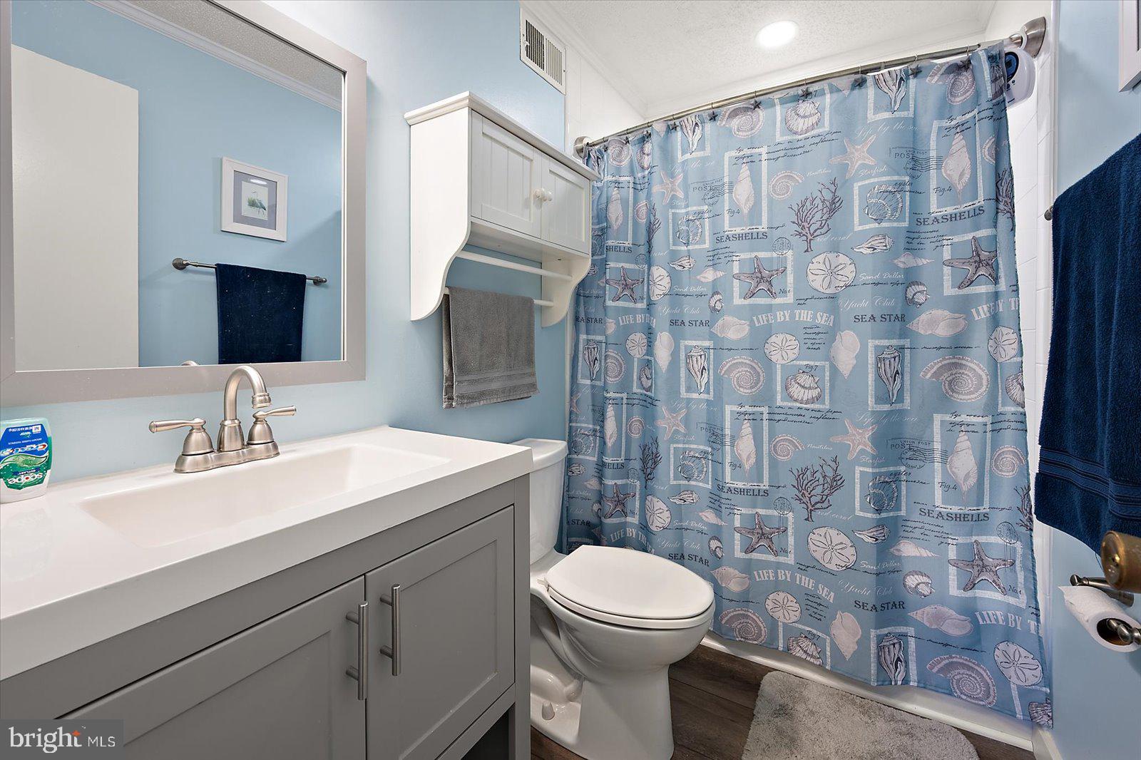 119 Old Landing Road, Unit 102A Ocean City, MD 21842 - Photo 26 of 47 a bathroom with a sink a toilet and shower