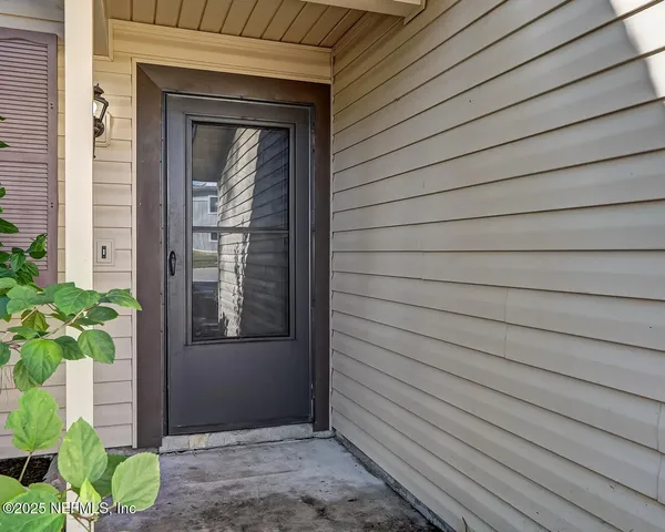 a view of front door of house
