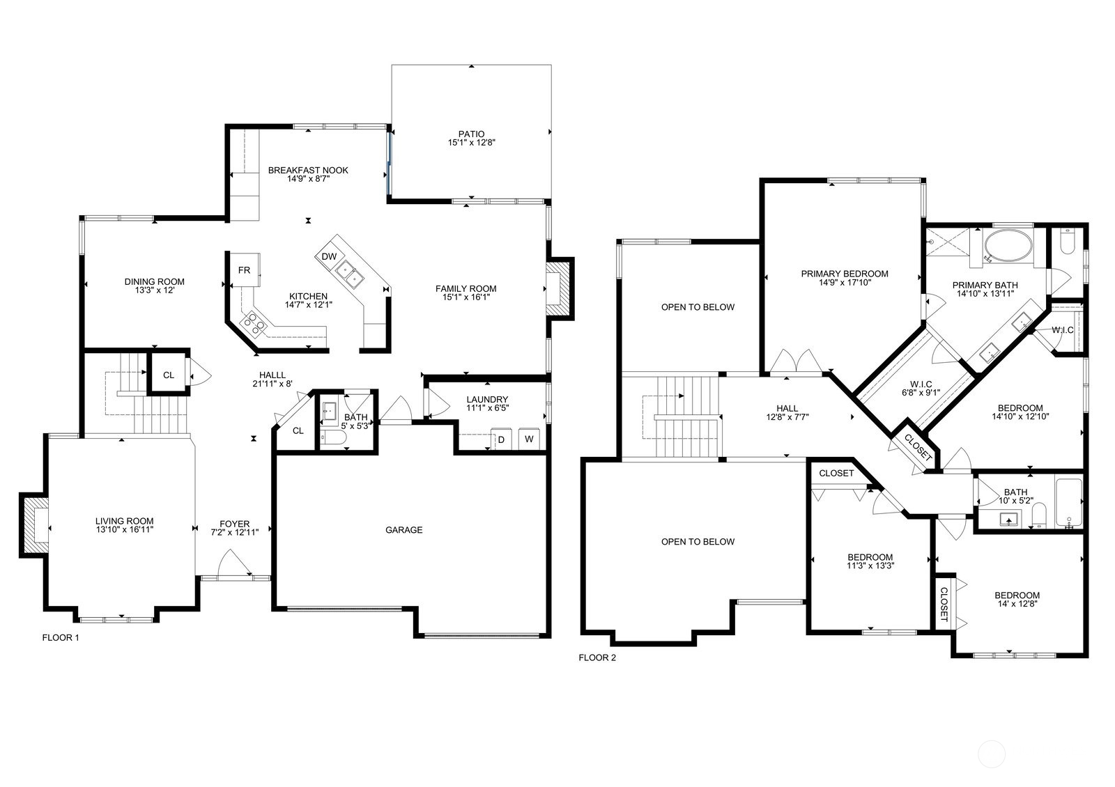 15114 92nd Place Northeast Bothell, WA 98011 - Photo 34 of 34 a picture of a floor plan
