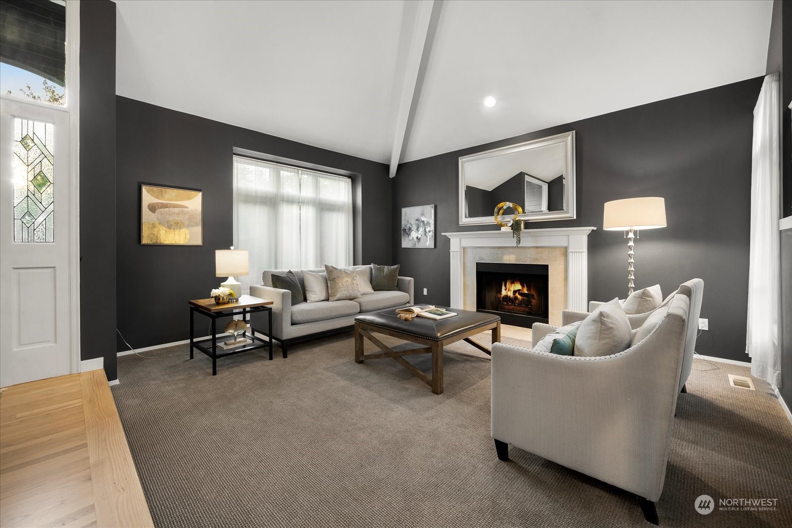 15114 92nd Place Northeast Bothell, WA 98011 - Photo 5 of 34 a living room with furniture and a fireplace