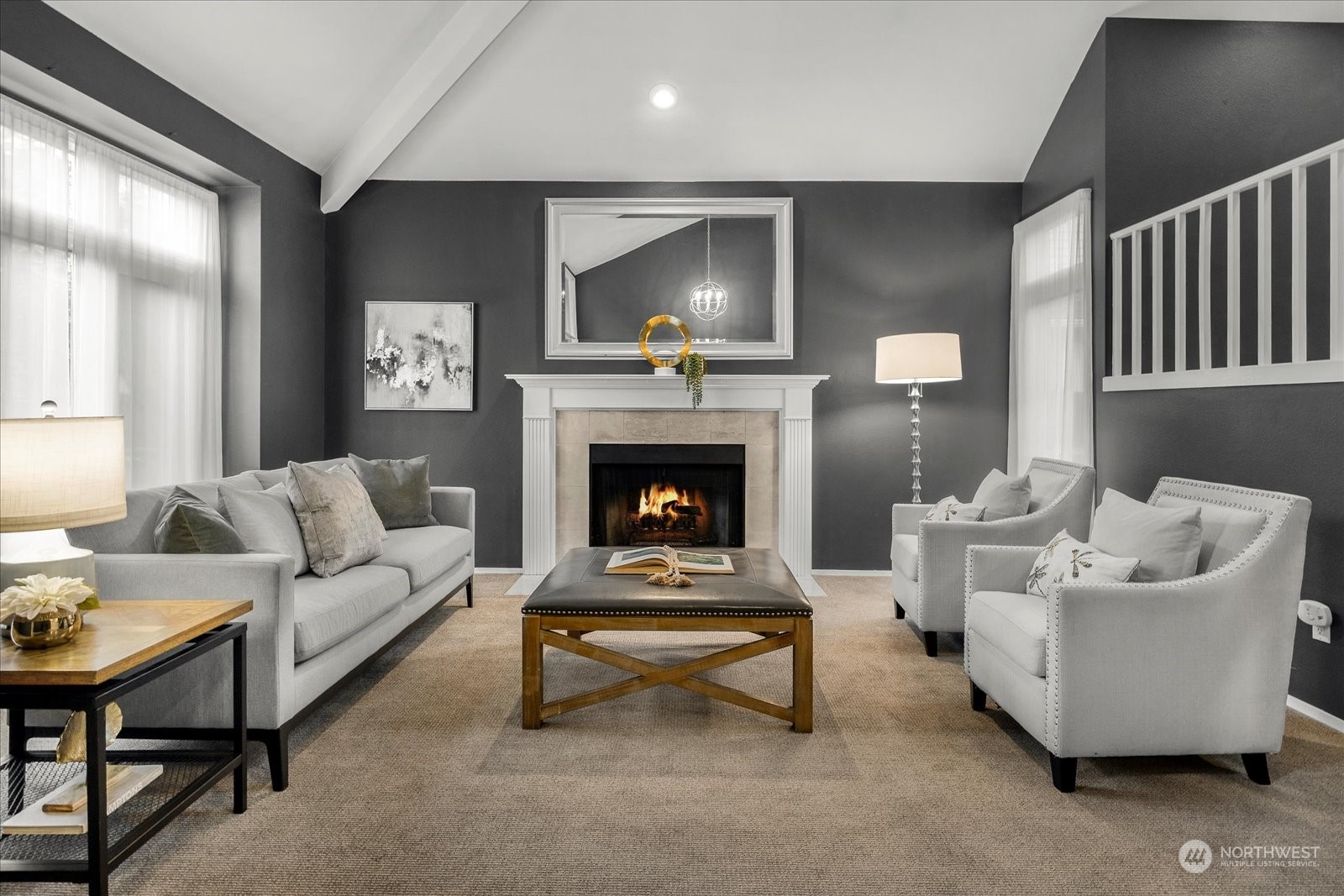 15114 92nd Place Northeast Bothell, WA 98011 - Photo 6 of 34 a living room with furniture and a fireplace